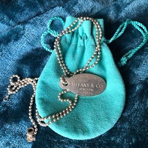 Tiffany & Co. oval dog tag necklace